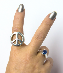 peace ring close up